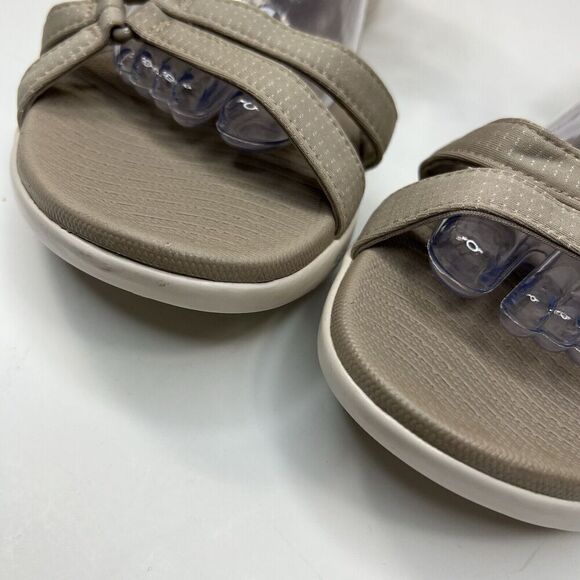 Skechers Goga Max Taupe Tan Sandals Size 11 Strappy Comfort Walking - Picture 5 of 12
